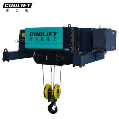 China Workshop 50 Ton 15m Double Girder Electric Wire Rope Motor Hoist Hoist for sale