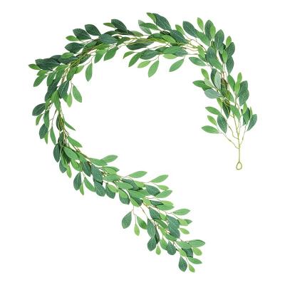 China Natural Artificial Willow 72 Leaves Touch Greener Garland For Wedding Table Party Home Decoration for sale