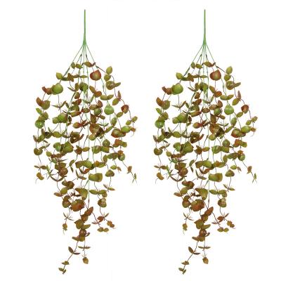 China PE Artificial Plants Vines Faux Hanging Garland Plant Outdoor UV Resistant Plastic Plants for Wall Indoor Wedding Garland Decor for sale