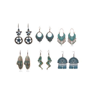 China Wholesale Bohemian Ethnic Retro Style Bohemia Earrings Geometric Exaggerated Earrings Jewelry for sale