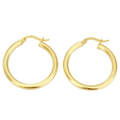 China Long Color Keeping 2020 Fashion Trend 925 Sterling Silver Handmade Simple Style Circle Earrings For Women for sale