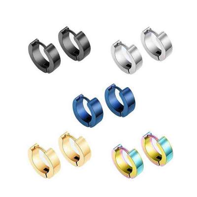 China Environmental protection material fashion earrings Amazon fashion punk Ebay Ebay earrings 2021 borderless stainless steel simple men's jewelry for sale