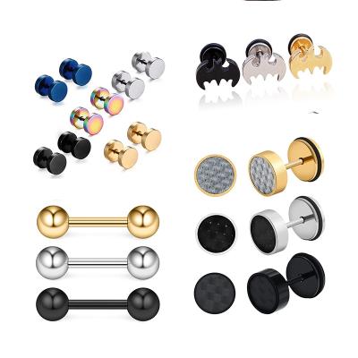 China Environmental protection material earrings threaded around cheap Korean wholesale stainless steel stud earrings for sale