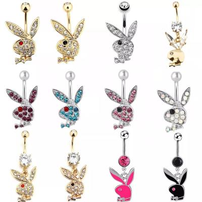 China CLASSIC Hypoallergenic Body Rabbit Belly Ring Jewelry Belly Piercing Jewelry for sale