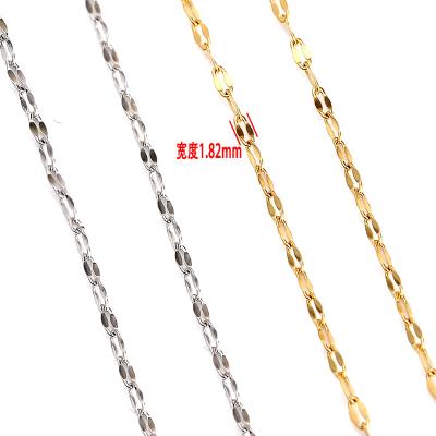 China Stainless steel joker chain lips water accessories pendant diy 001 ripple chain clavicle chain female shark's lip for sale