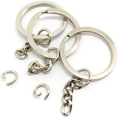 China Jewelry Making Jewelry Accessories DIY Key Ring With Key Open Simple Bag Circle Extension Chain Ring Dangling Buckle for sale