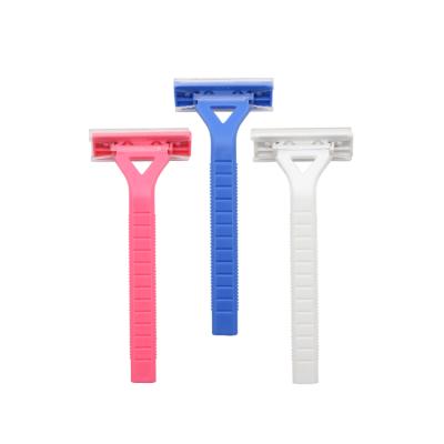 China Mini Twin Blade Plastic Shaver Shaper Safety Razor Stainless Steel Blade Single Plastic Repeat Used Beauty Tools For Women for sale