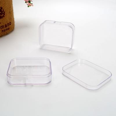 China Wholesale Recyclable Makeup Storage Case Transparent Square Plastic Box For Powder Sponge for sale