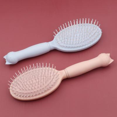 China Portable Detangling Hair Brush Comb ABS Eco Massage Cartoon Cat Hair Comb Salon Students Waterproof Practical Nylon Hair Supplies for sale