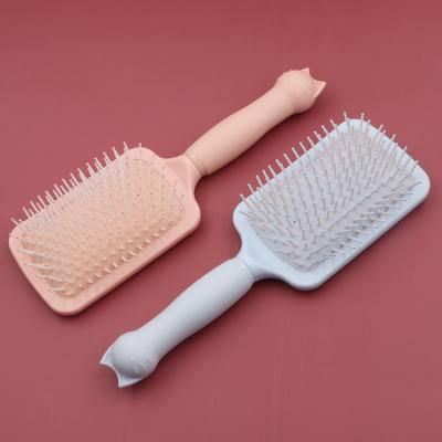 China Portable ABS Detangling hair brush comb salon ECO cartoon cat comb students nylon hair waterproof flat practical supplies for sale