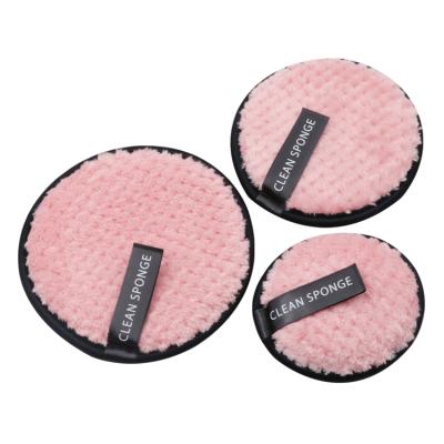 China Facial Cleansing Sponge Makeup Tools Facial Makeup Remove Puff 3pcs Different Size Double Side Pack Repeat Used Cosmetic Skin Remover Cleansing Puff for sale