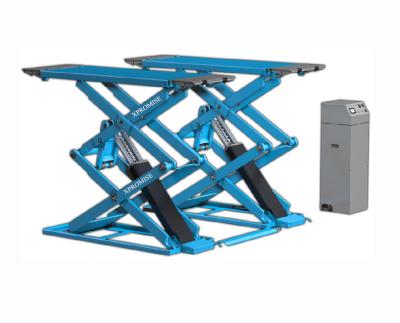 China 8130DH Maintenance Factory Supply Manual Push Around Small Type Scissor Lift Pulling Aerial Work Platform Scissor Lift for sale