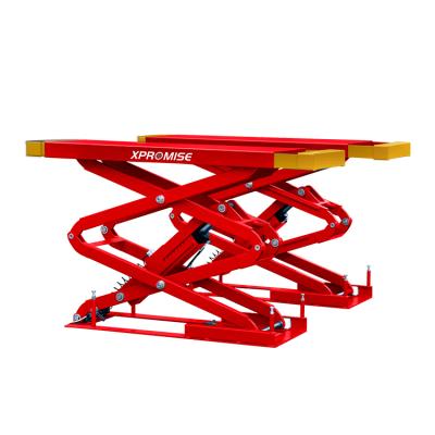 China High Altitude Operation Double Sided Extension Front And Rear Electric Priority Aligning Scissor Lift 3500kg for sale