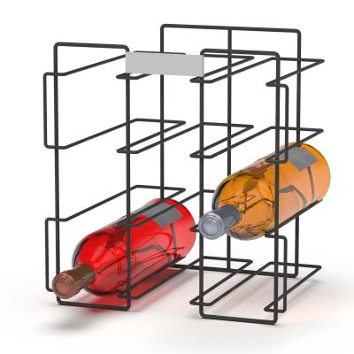 China 2019 New Viable Wine Rack Metal Cellar Rack 6 Bottles Red Wine Rack Wine Racks for sale