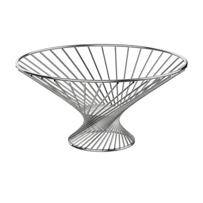 China Interesting Sustainable Design Wire Fruit Basket In Stainless Steel Material for sale