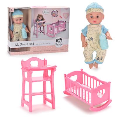 China Sound Safe Material 14 Inches Baby - Doll Simulated Drinking Water And Pull Urine Shape Cute Doll Combo Set For Girl Children for sale