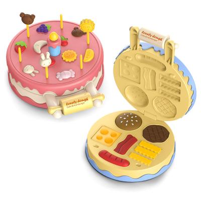 China 2022 Newest Burger Game Dough Fun DIY Hamburger Cake Machine Colorful Creative Playdough Baby Toys Smart Game Dough for sale