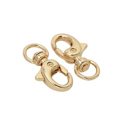 China Factory Best Pet Rope Hardware Accessories Light Gold Metal Spring Hook Chain Buckle Zinc Alloy Luggage Hook Wholesale Buckle Hardware for sale