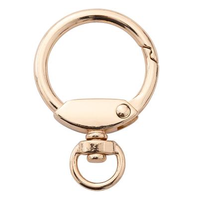 China New Fashion Durable And Stylish Spring Ring Buckle Dog Buckle Luggage Hardware Zinc Alloy Accessories Turning Key Chain for sale