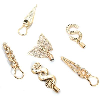 China New hot sale zinc alloy clothing accessories golden bag best metal hardware light top drill buckle with drill for sale