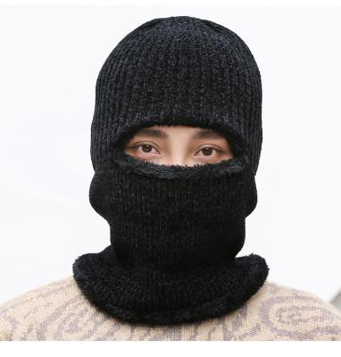 China 2021 Winter Hat Scarf Medium One-Piece Set Warm Winter Hat Caps Unisex Knitted Recycling Earmuffs for sale