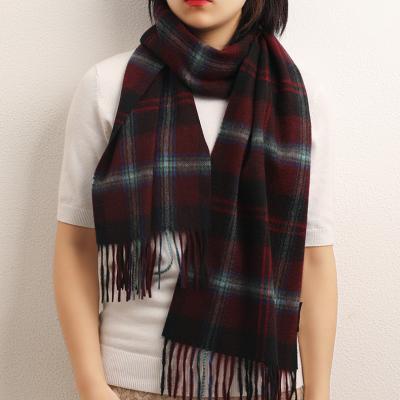 China 2021 New Winter Collection Vintage Scarf Wool Plaid Shawls Pashmina Plaid Woman Soft Smooth Feeling Premium Scarf for sale