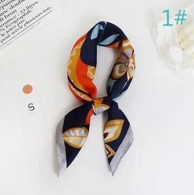 China China Wholesale Soft Smooth Designer Fashion Flower Printing Feeling Silk Satin Scarves Custom Made For Elegant Women for sale