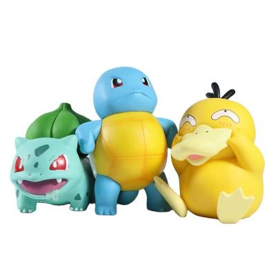 China Action Number Monsters Vinyl Doll Battle Jennie Turtle Model Bulbasaur Anime Cartoon Collectible Toy Amazing Hot Cute Cartoon Psyduck Version for sale