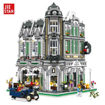 China Building Toy Jiestar 89100 MOC Streetview building block Jazz Cafe Studgate Plastic DIY brick set building block toy construction for sale