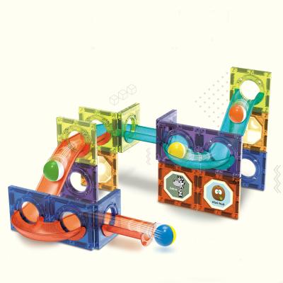 China Building Toy Magnetic Blocks Magnetic Tiles Building Blocks With Magnet Marble Run Toys For Kids PULL Back Learning Toys Gift For Boys Gi for sale