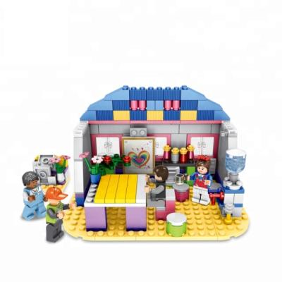 China Connecting toy building blocks 247pcs girl house diy rainbow building blocks for intelligence game for sale