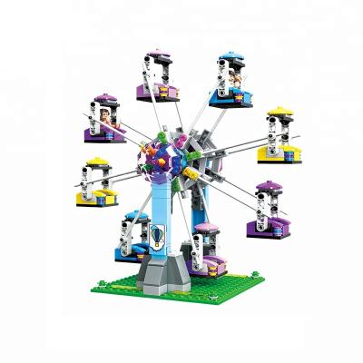 China Safe Girl Blocks Toys For Kids Ferris Wheel Building Self-Assembled DIY Building Blocks for sale