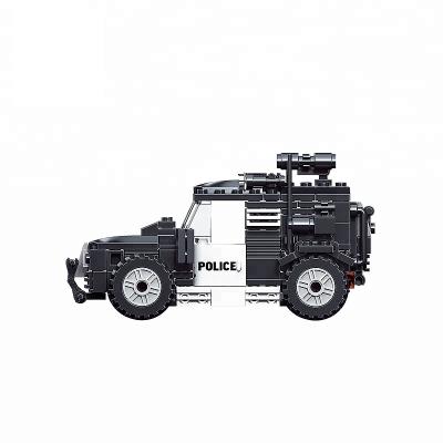 China Diy Jeep Blocks Connecting Innovative Police Blocks Car Building Toys Educational For Children for sale