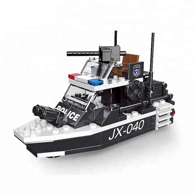 China Puzzle DLY ABS Plastic Battleship Building Black Ship Building Blocks For Kids for sale