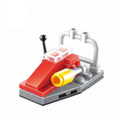 China Intelligence Diy Assembly Mini Fire Boat Light Up ABS Toy Brick Set With Free Sample for sale