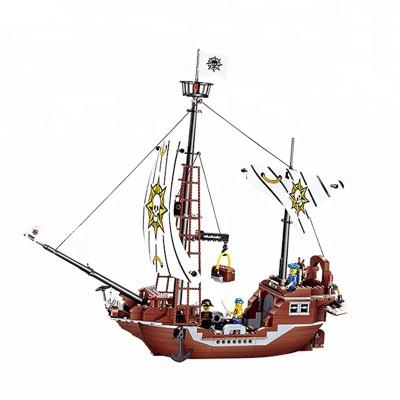 China JIE STAR ship diy pirate ship model brick kids toys plastic blocks for sale