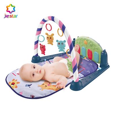 China High Quality Plastic Baby Toys Eco-friendly Baby Play Mat Pedal Musical Gym Mats With Projector And Piano for sale