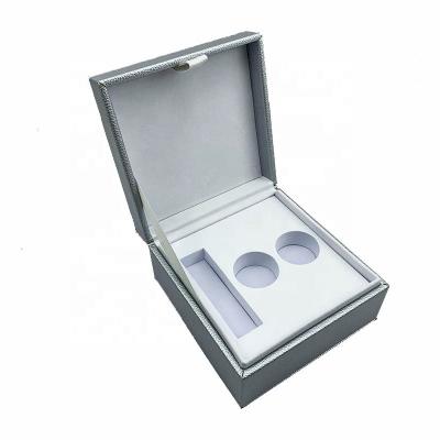 China Handmade Hot Sale High End PU Leather Cosmetics Packaging Gift Box With EVA Inner Tray for sale