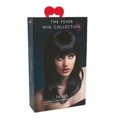 China Recyclable Wholesale Custom Magnetic Folding Hair Extension Wig Paper Packaging Box With Plastic Hanger for sale