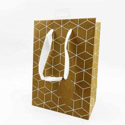 China Recyclable Custom Biodegradable Kraft Paper Shopping Bags With Silk Screen Logo for sale