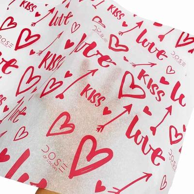 China Custom Eco Friendly Recycled Materials Printing Clean Logo Wrapping Tissue Paper For Gift Wrapping for sale