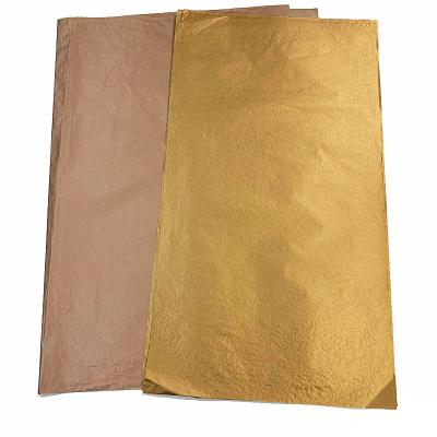 China High Quality Tissue Paper Recycled Materials Full Sheet Printing Gold and Rose Gold for Christmas Gift Wrapping for sale