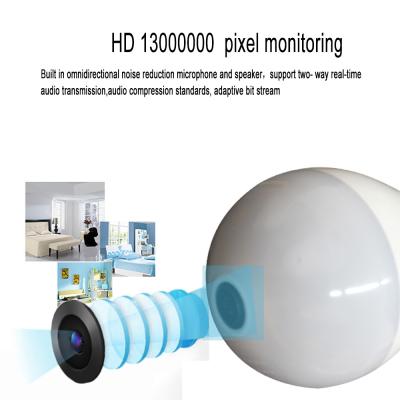 China Hidden Security Video Surveillance HD Panoramic CCTV 24 Hours Led Ceiling Light Bulb IP Camera Lamp for sale