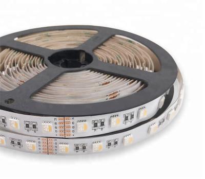 China Copper 12V 24V RGB led strip light 60leds/m, RGBW led strip 4 in 1 SMD 5050 5M led flexible strip light for sale