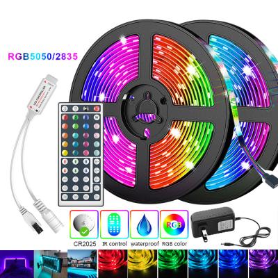 China DC 12V 5050 RGB LED strip, 5M150 interior light, with controller and power adapters kit package for sale