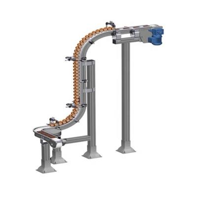 China Fire Resistant Vertical Clamping Conveyors Bottle And Can Transport Conveyor for sale