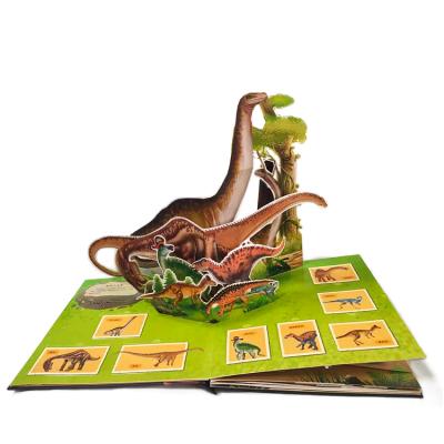 China Eco-Friend Hardcover Educational Kids 3d Custom Dinosaur Jump Up Activity Book Printing for sale