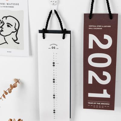 China Yearly monthly calendar with stickers cuatom 2022 kraft paper wall teardrop weekly hanging calendar printing for sale