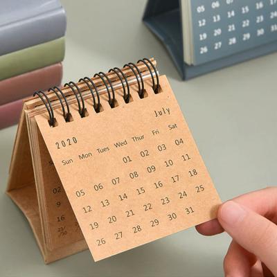 China Custom 2022 Mini Yearly Monthly Spiral Calendar Desktop Wall Planner Weekly Calendar Printing for sale