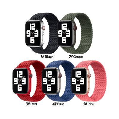 China Fashion Replacement Strap Strap For Smart Watch Series 1 Woven Nylon Solo Watch Band 2 3 4 5 By 6 Loop for sale